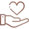 Illustration d'un cœur pixelisé en nuances de gris et rouge